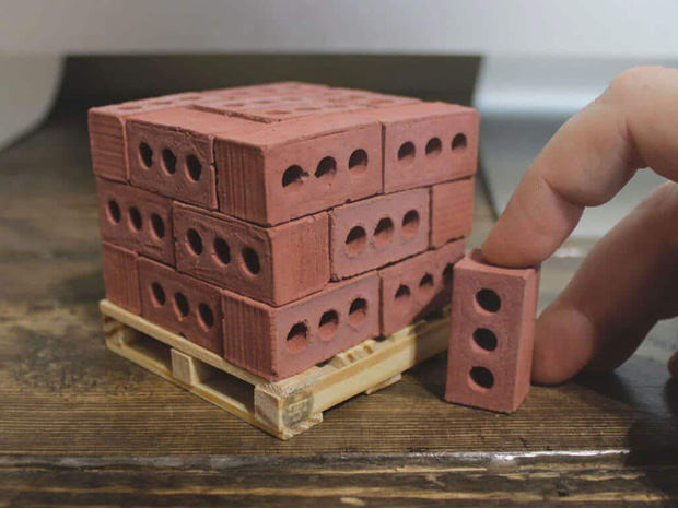 Mini Bricks and Mortar Let You Build Your Own Tiny Wall - Mini Materials tiny cement bricks