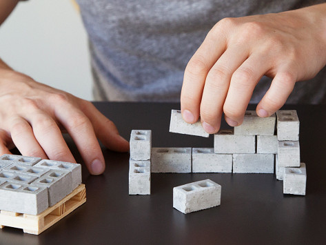 Mini Bricks and Mortar Let You Build Your Own Tiny Wall - Mini Materials tiny cement bricks