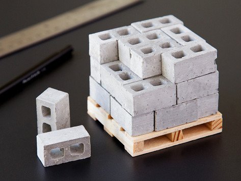 Mini Bricks and Mortar Let You Build Your Own Tiny Wall - Mini Materials tiny cement bricks