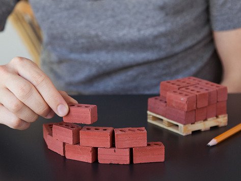 Mini Bricks and Mortar Let You Build Your Own Tiny Wall - Mini Materials tiny cement bricks