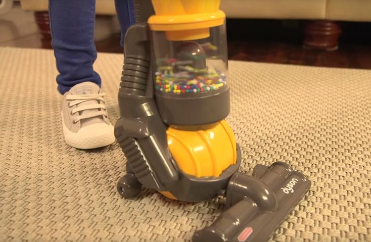 Mini Dyson Kids Vacuum Cleaner With Actual Suction and Sounds - Casdon working kids toy vacuum