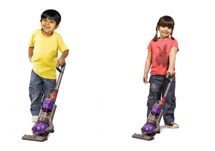 Mini Dyson Kids Vacuum Cleaner With Actual Suction and Sounds - Casdon working kids toy vacuum