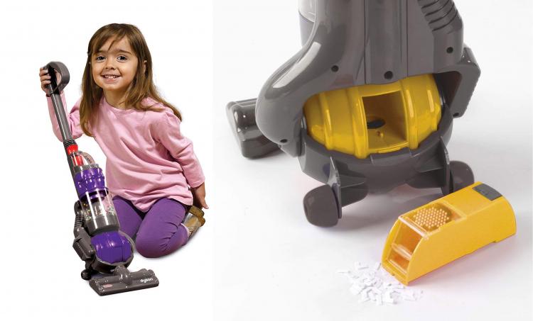 Mini Dyson Kids Vacuum Cleaner With Actual Suction and Sounds - Casdon working kids toy vacuum