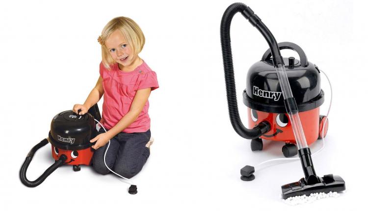 Mini Dyson Kids Vacuum Cleaner With Actual Suction and Sounds - Casdon working kids toy vacuum