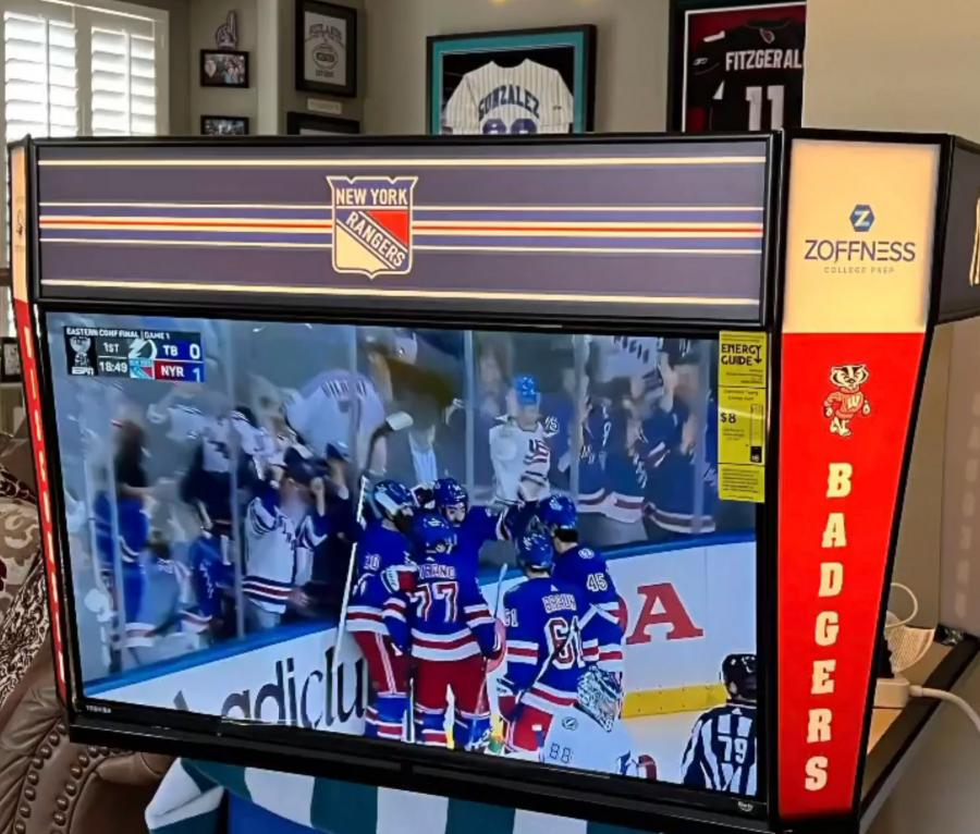 Mini Jumbotron - 4 Sided sports television setup for man cave