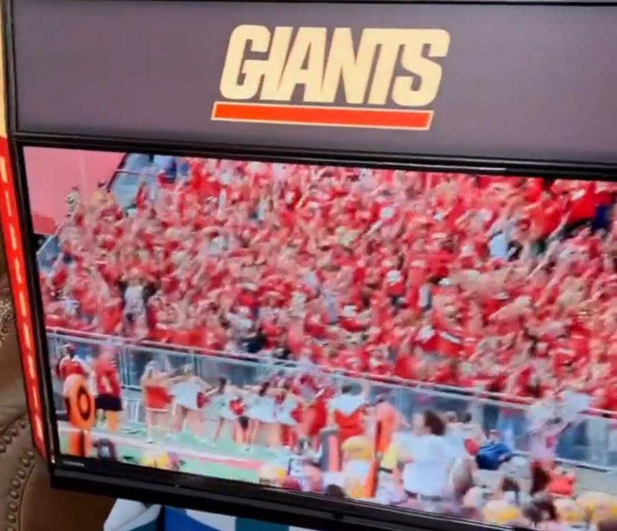 Mini Jumbotron - 4 Sided sports television setup for man cave