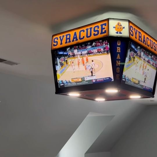 Mini Jumbotron - 4 Sided sports television setup for man cave