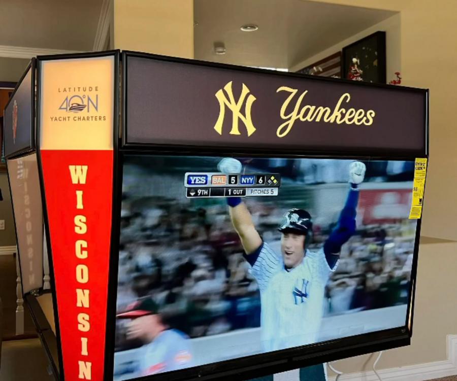 Mini Jumbotron - 4 Sided sports television setup for man cave