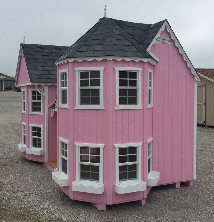 Mini Mansion Outdoor Playhouse For Kids - Little Cottage Company Giant Doll Playhouse