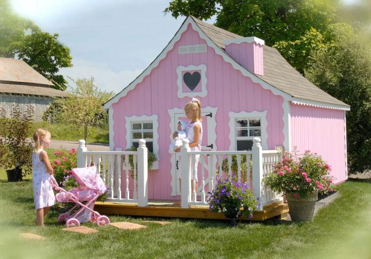 Mini Mansion Outdoor Playhouse For Kids - Little Cottage Company Giant Doll Playhouse