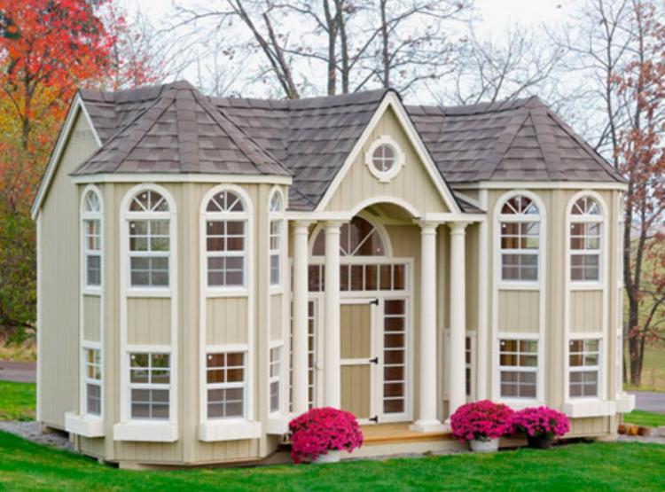 Mini Mansion Outdoor Playhouse For Kids - Little Cottage Company Giant Doll Playhouse