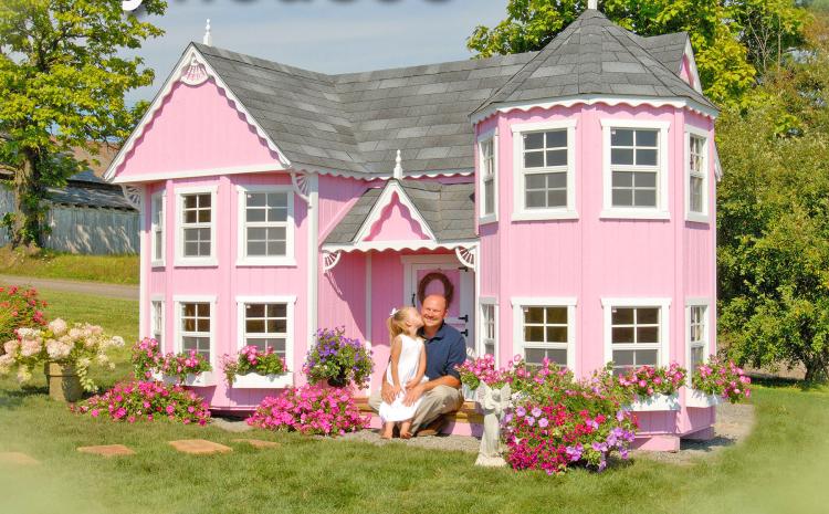 Mini Mansion Outdoor Playhouse For Kids - Little Cottage Company Giant Doll Playhouse