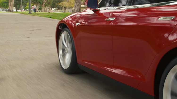 Electric Mini Tesla Model S Kid's Toy Car