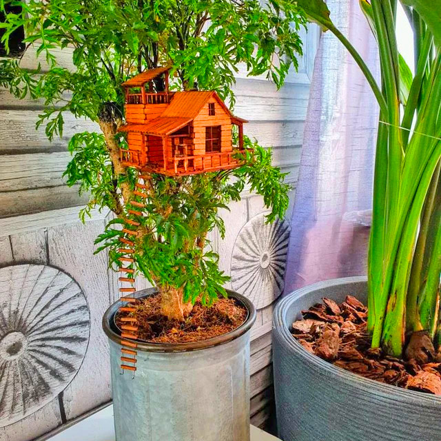 Mini Treehouses For Your House Plants