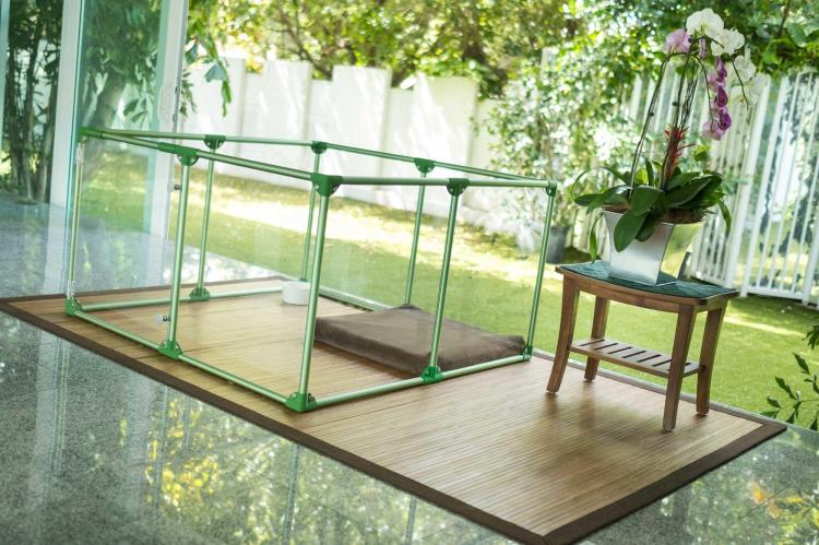 Modern Design Glass Dog Pens - Clearly Loved Pets Acrylic transparent dog kennel