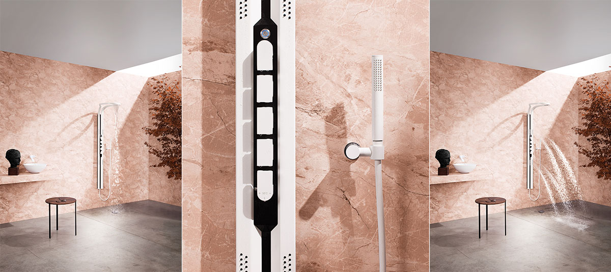 Modern shower head design - GRAFF Contemporary Bathroom Designs unique rain shower or waterfall shower head