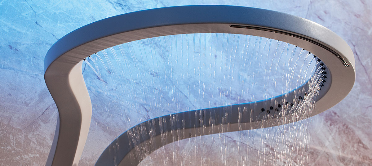 Modern shower head design - GRAFF Contemporary Bathroom Designs unique rain shower or waterfall shower head