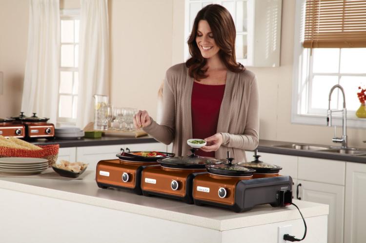 Modular Crock-Pot Daisy Chain Entertaining System