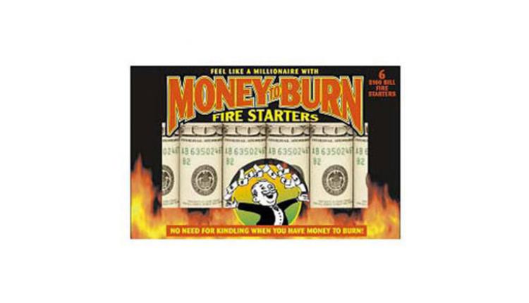 Money To Burn Fire Starters - Fake Money Fire Starting Rolls