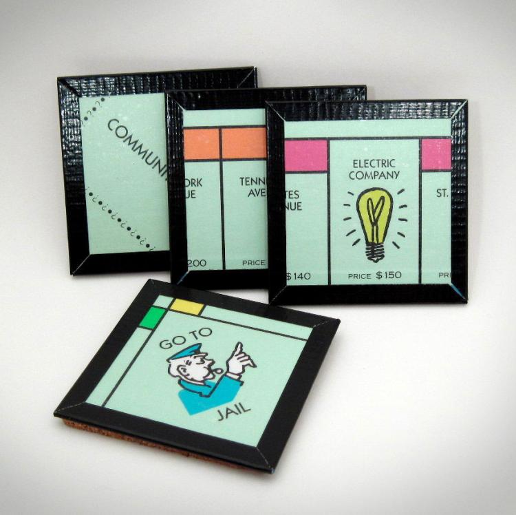 Monopoly Board Coasters