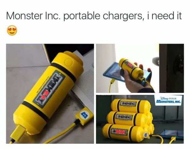 Monsters Inc Portable Charger Scream Canister battery pack