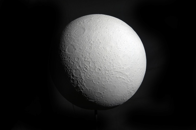Moon Globe Calendar Shows Current Lunar Phase Of Actual Moon