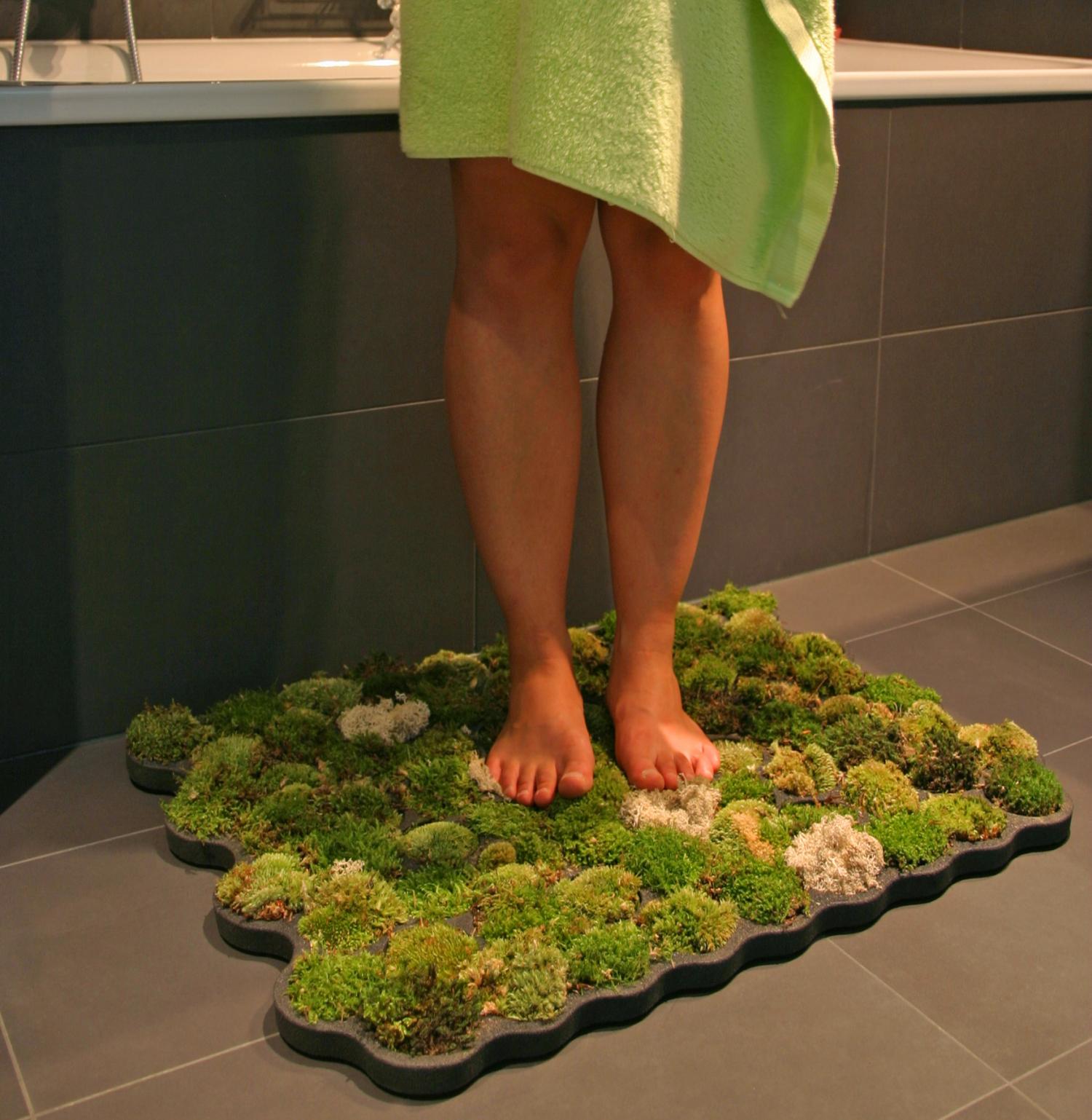 Moss Bathroom Mat - Real moss shower mat