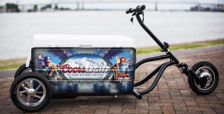 Kreweser Motorized Electric Cooler Scooter - Beer Cooler Motorcycle