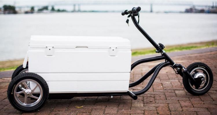 Kreweser Motorized Electric Cooler Scooter - Beer Cooler Motorcycle