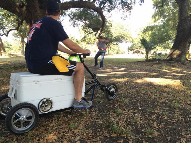 Kreweser Motorized Electric Cooler Scooter - Beer Cooler Motorcycle