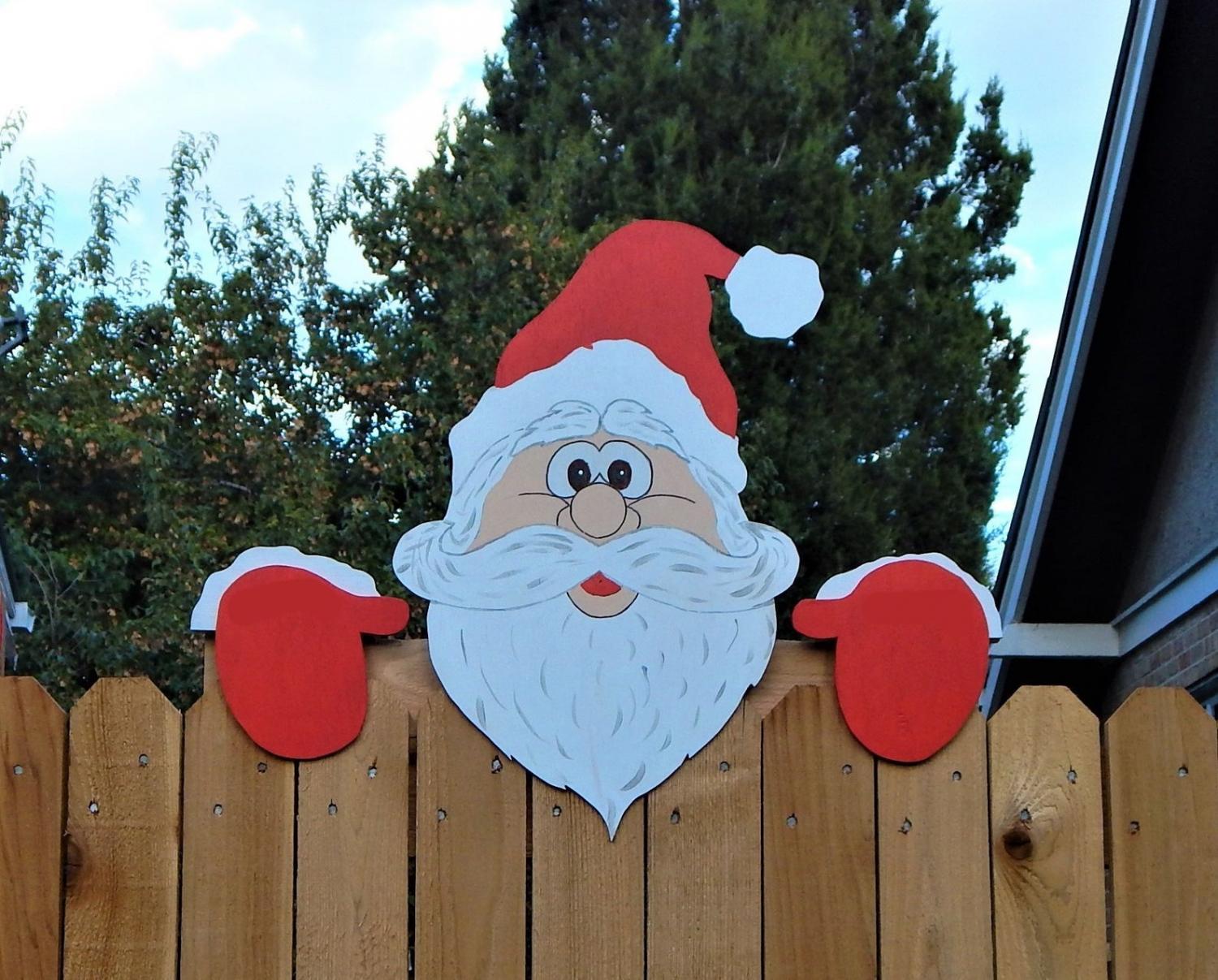 Santa Claus Fence Sitter Santa Claus Fence Sitter