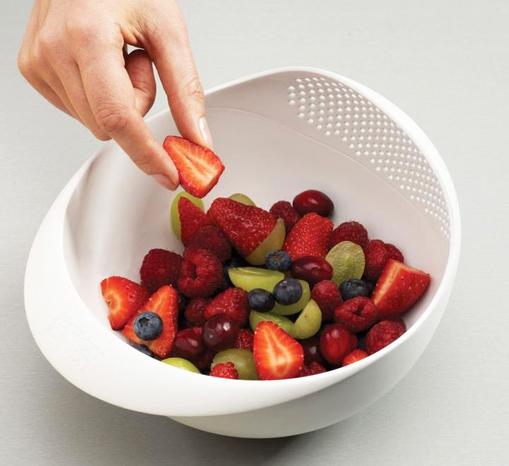 Prep and Serve Bowl with Integrated Colander