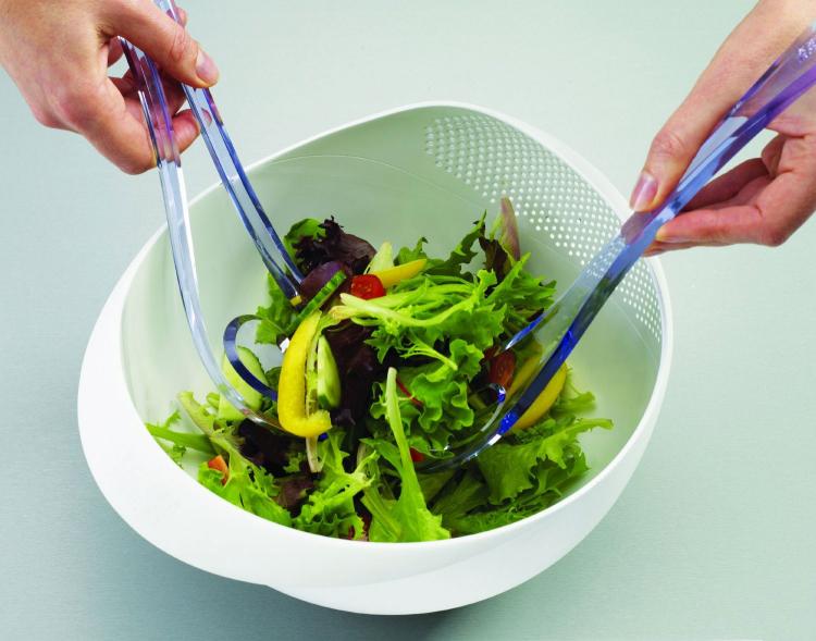 Prep and Serve Bowl with Integrated Colander