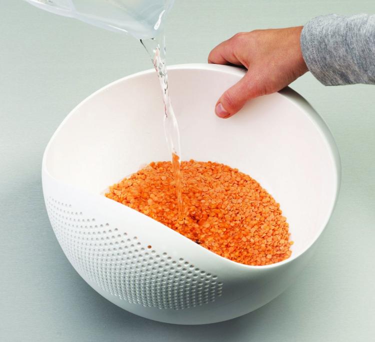 Prep and Serve Bowl with Integrated Colander
