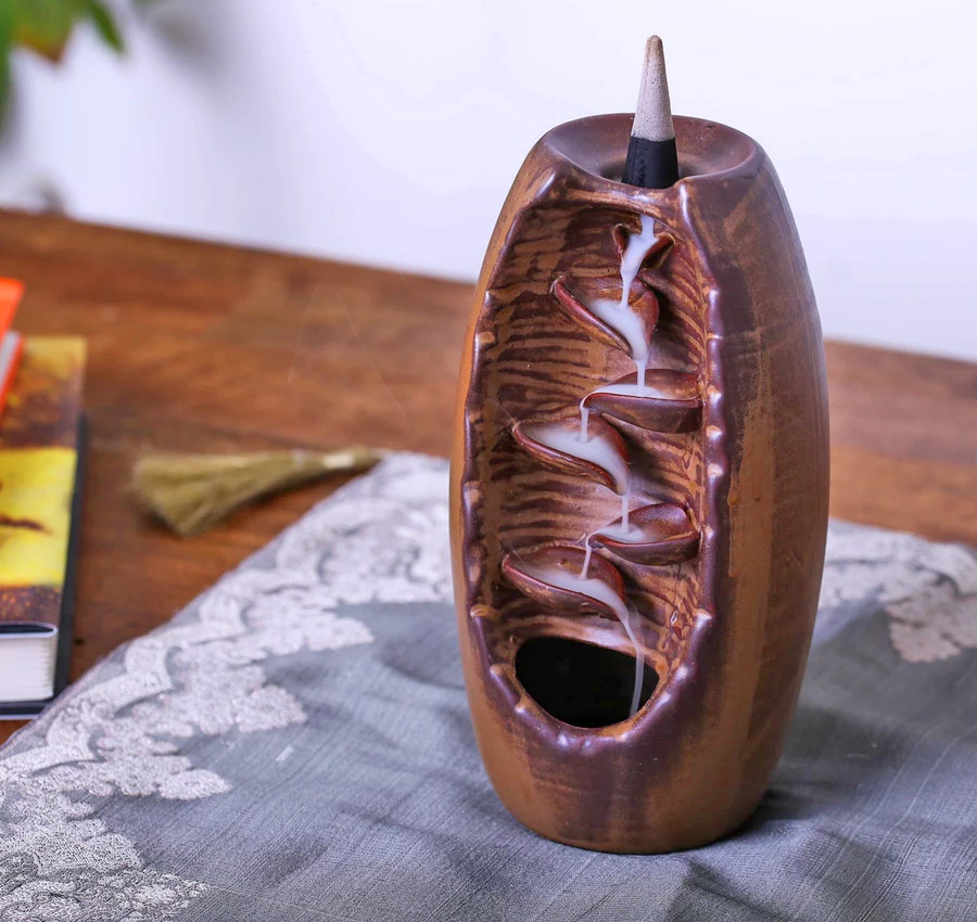 Incredible Multi-level Waterfall Dropping Smoke Incense Burner
