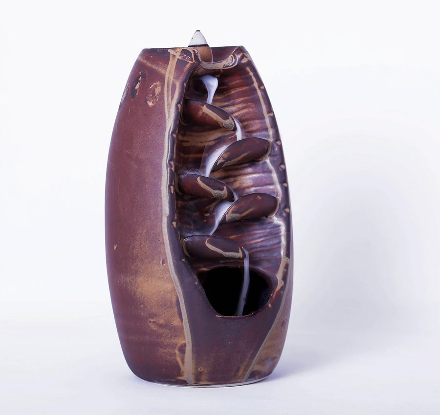 Incredible Multi-level Waterfall Dropping Smoke Incense Burner