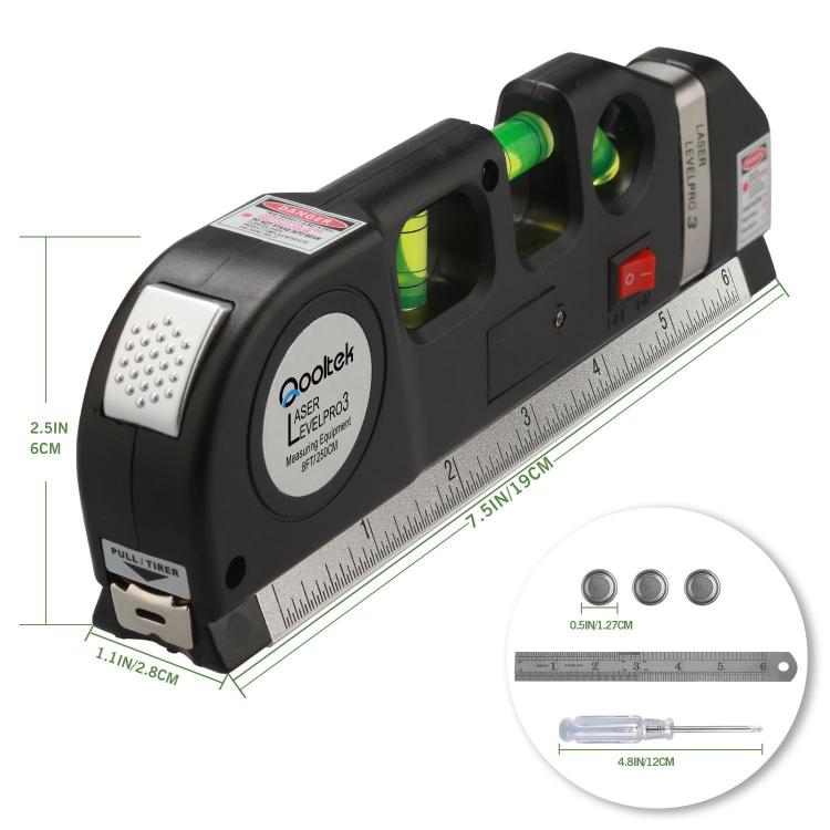 Qooltek multi-purpose laser level tape measure
