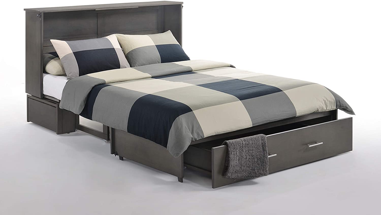 Murphy Cabinet Bed Hardwood Cabinet Transforms Into a Queen Bed