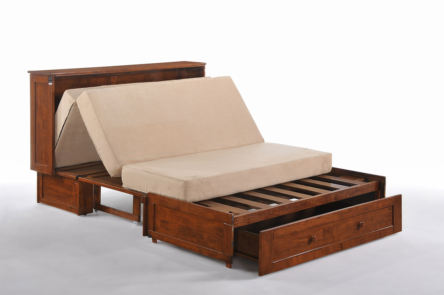 Murphy Cabinet Bed Hardwood Cabinet Transforms Into a Queen Bed
