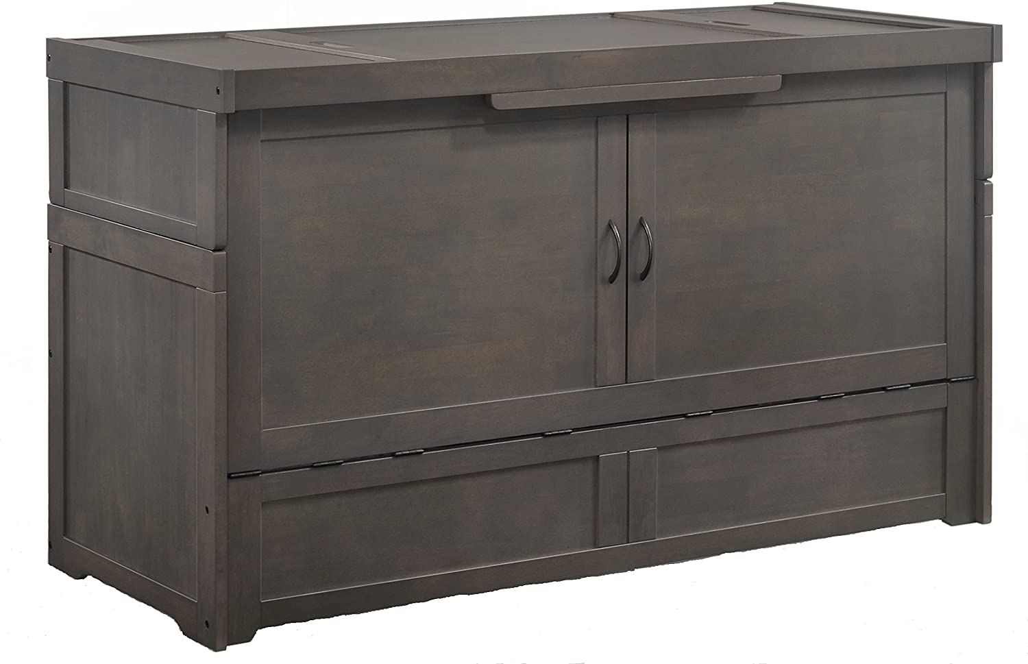 Murphy Cabinet Bed Hardwood Cabinet Transforms Into a Queen Bed