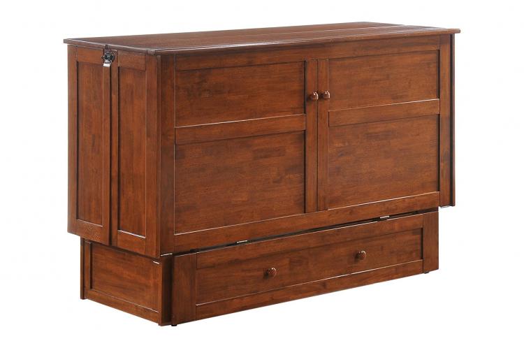 Murphy Cabinet Bed Hardwood Cabinet Transforms Into a Queen Bed