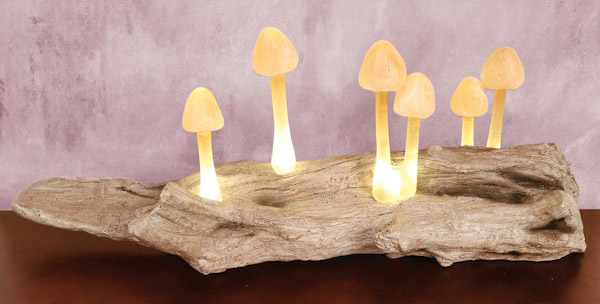 Mushroom Lamp - Realistic tree branch mushroom light