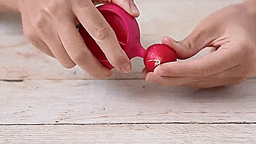 Ravanello Radish Shaper - Mario Mushroom Radish Tool - Device shapes radishes like mario mushrooms