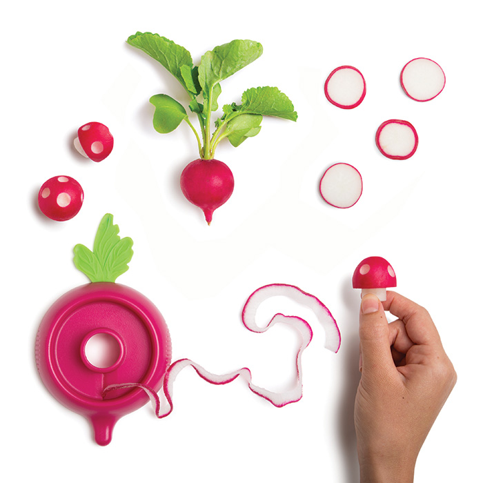 Ravanello Radish Shaper - Mario Mushroom Radish Tool - Device shapes radishes like mario mushrooms