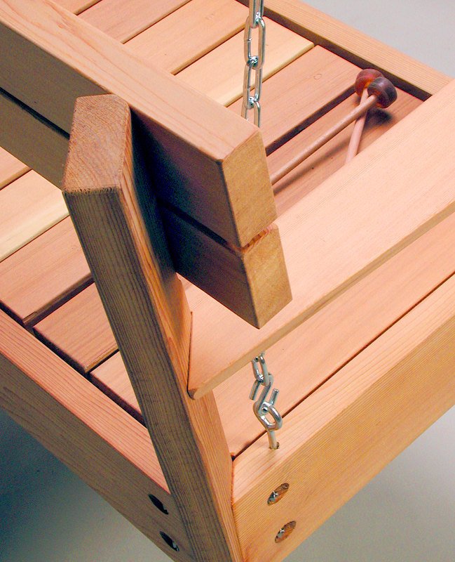 Musical Porch Swing Functions as a Xylophone - Musical toy box - Xylophone furniture