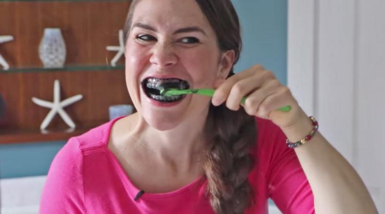 Activated Charcoal Capsules On Toothbrush Video