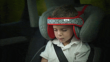 NapUp Child Car Seat Head Support Solution - Nap Up Booster Seat Head Holder keeps head stabilized while napping