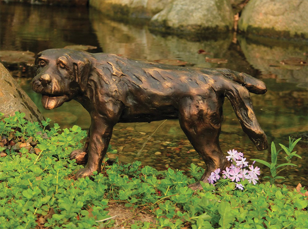 Naughty Peeing Dog Water Fountain Statue - Water feature peeing dog fountain
