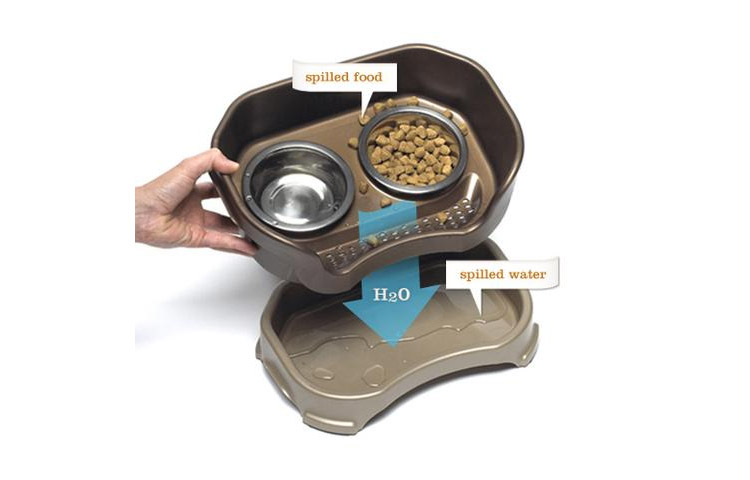 Neater Feeder Standing Dog Feeding Station - Absorbs Spilt Water - Water draining dog feeder