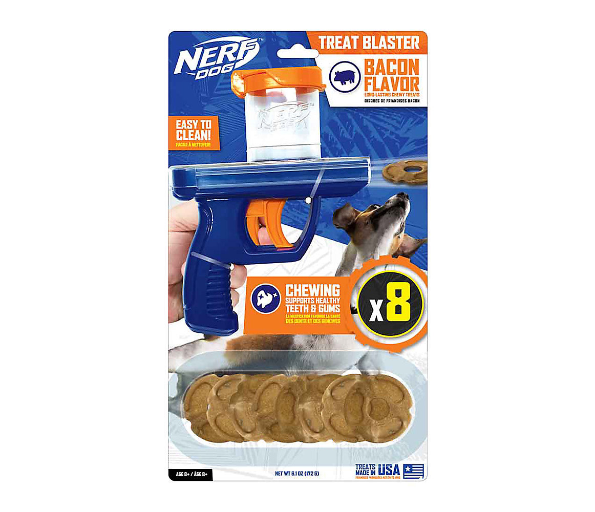 Nerf Dog Treat Disc Launcher Dog Toy